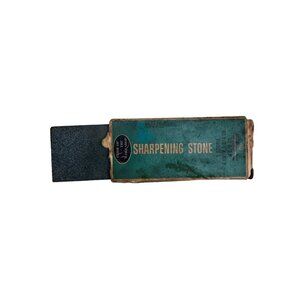Vintage Carborundum No. 112 Sharpening Stone Hone Double Grit Original box
